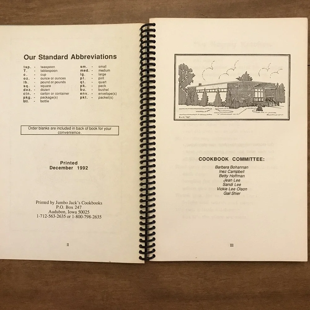 Faith Bible Church Local VTG Spiral Cookbook 1992 Jumbo Jacks What's Cooking